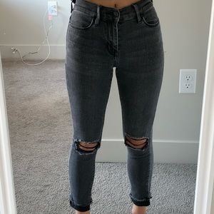 Black ripped Jeggings